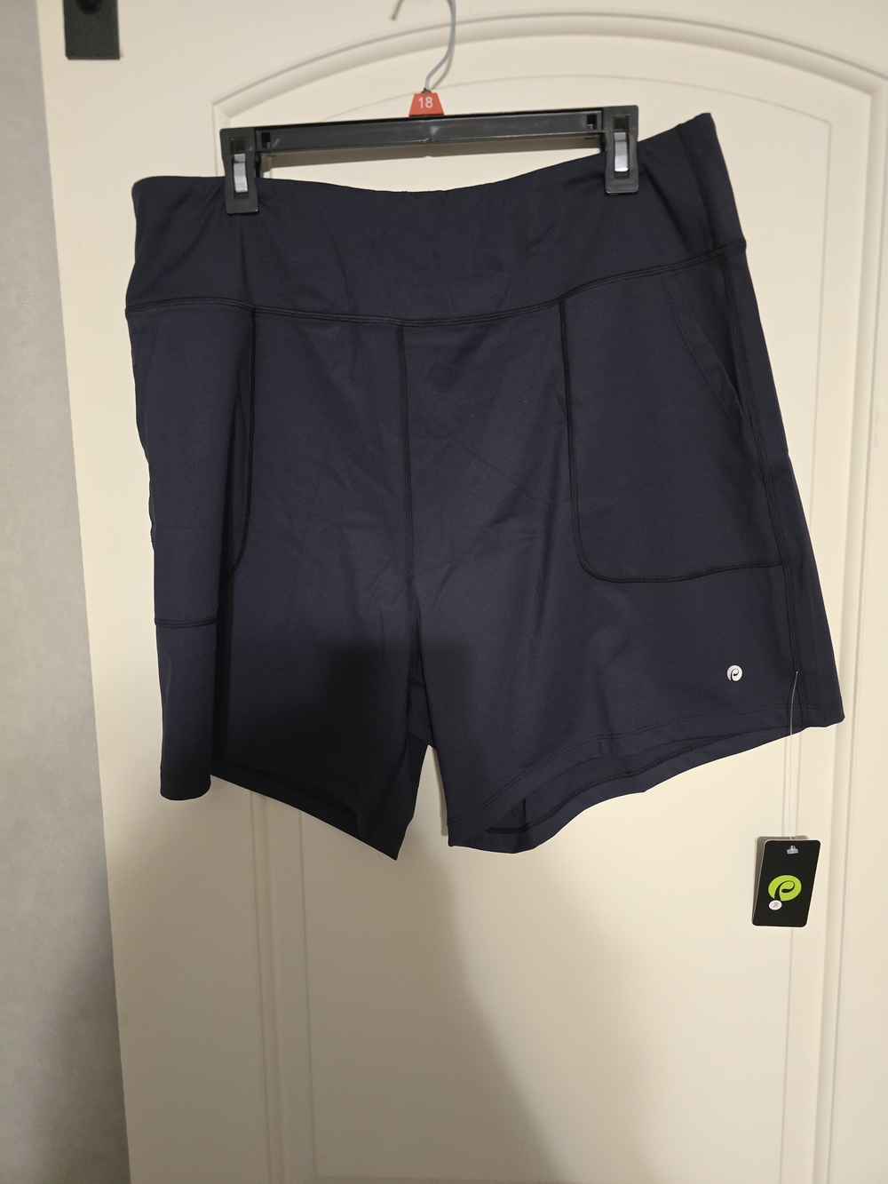 adidas Dark Navy Athletic Shorts with Wide Waistband